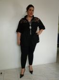 E0001 - Camisa c/ Renda - 46 a 54